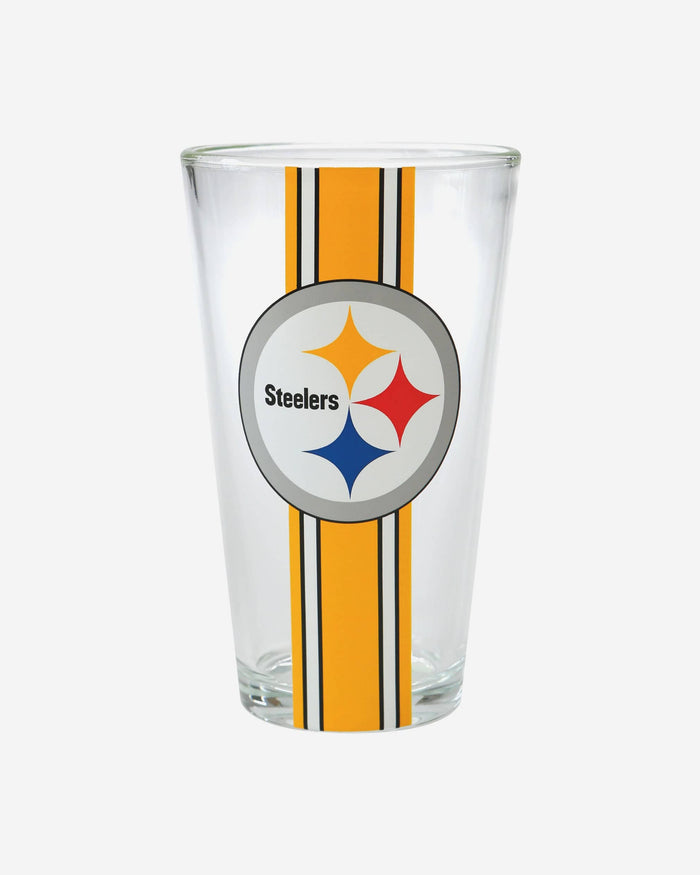 Pittsburgh Steelers Team Stripe Pint Glass FOCO - FOCO.com