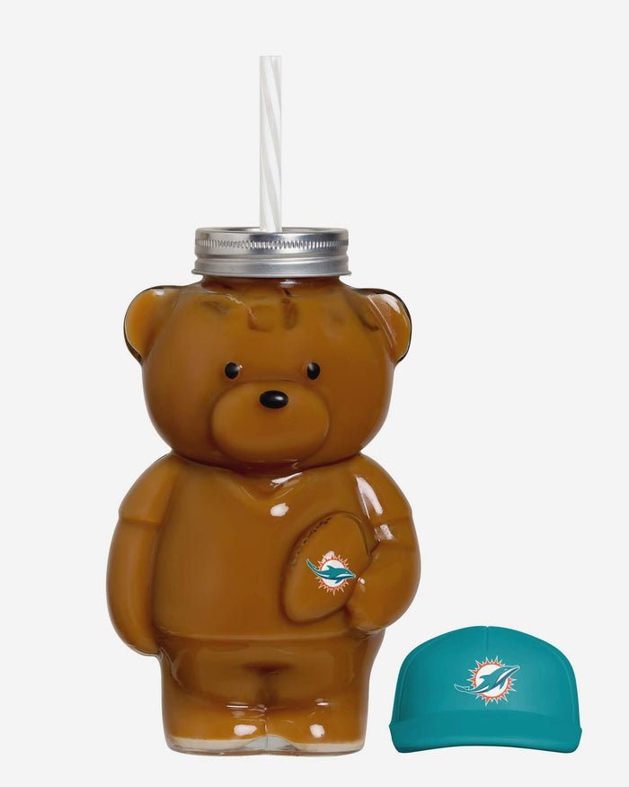 Miami Dolphins Glass Bear Tumbler FOCO - FOCO.com