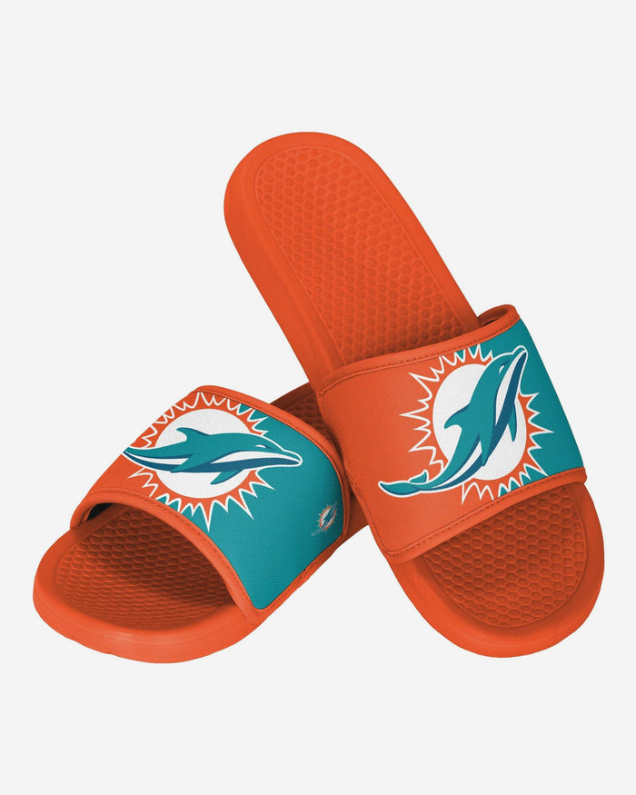 Miami Dolphins Team Color Primary Logo Slide FOCO S - FOCO.com