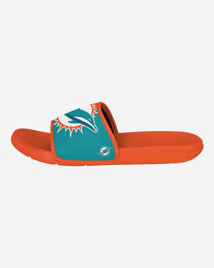 Miami Dolphins Team Color Primary Logo Slide FOCO S - FOCO.com