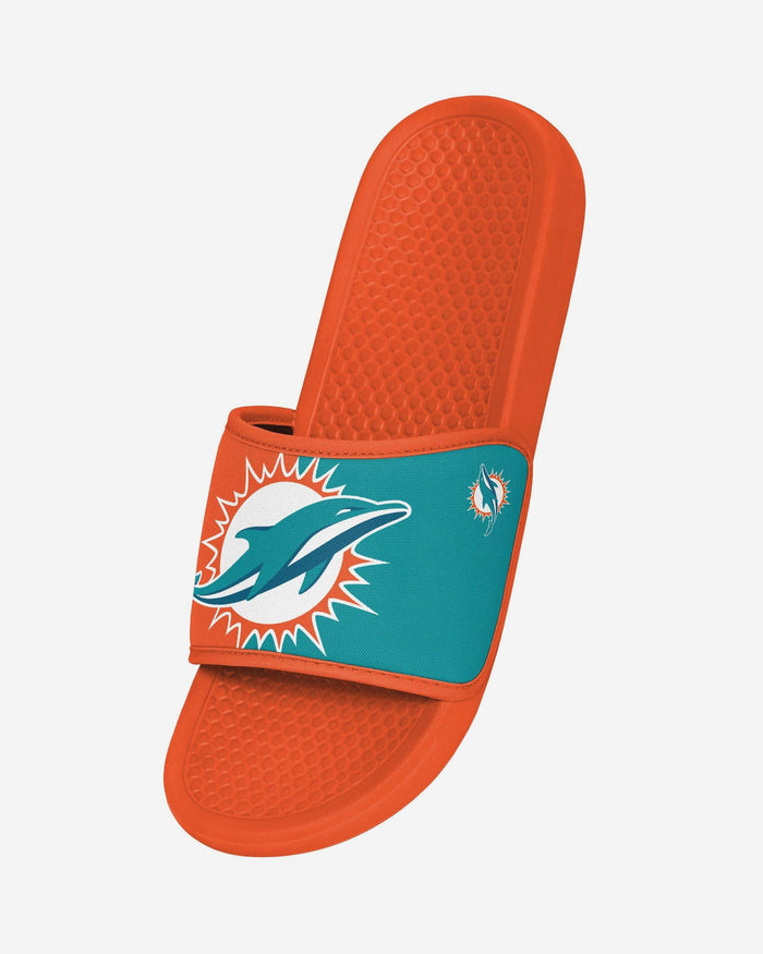 Miami Dolphins Team Color Primary Logo Slide FOCO S - FOCO.com