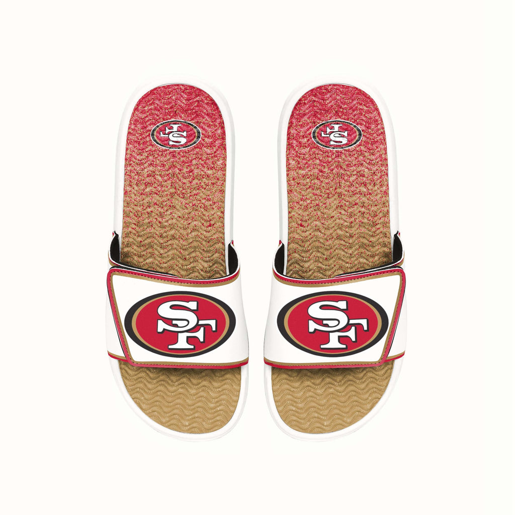 San Francisco 49ers Primary Logo Gradient Gel Slide FOCO S - FOCO.com