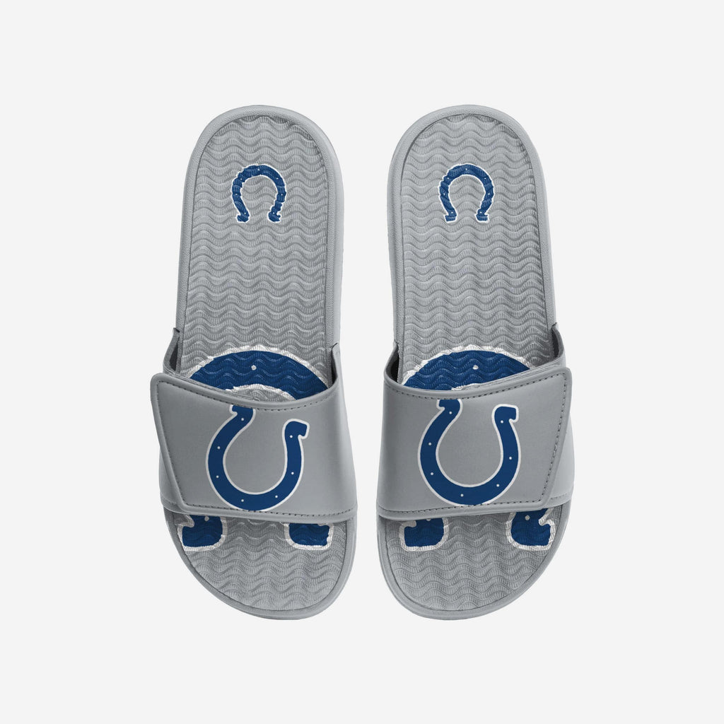 Indianapolis Colts Colorblock Big Logo Gel Slide FOCO S - FOCO.com