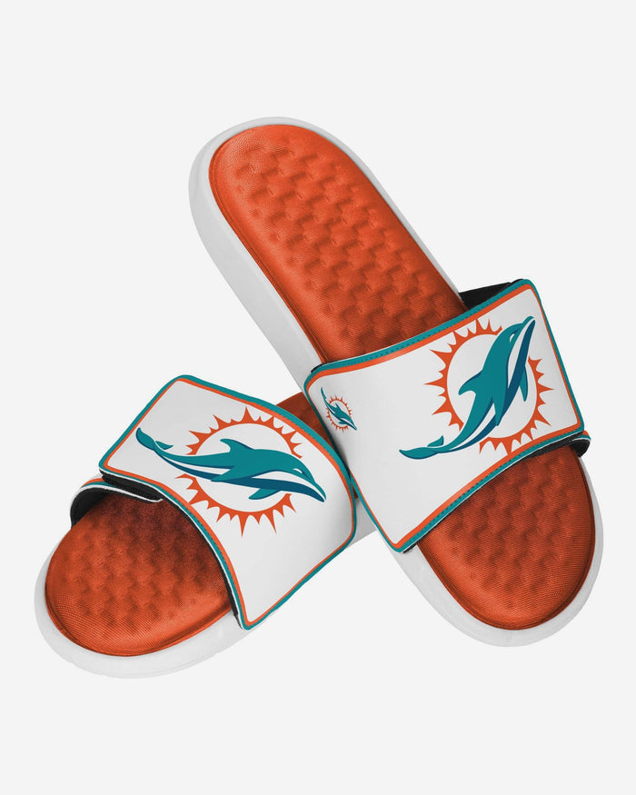 Miami Dolphins Team Color Foam Slide FOCO S - FOCO.com