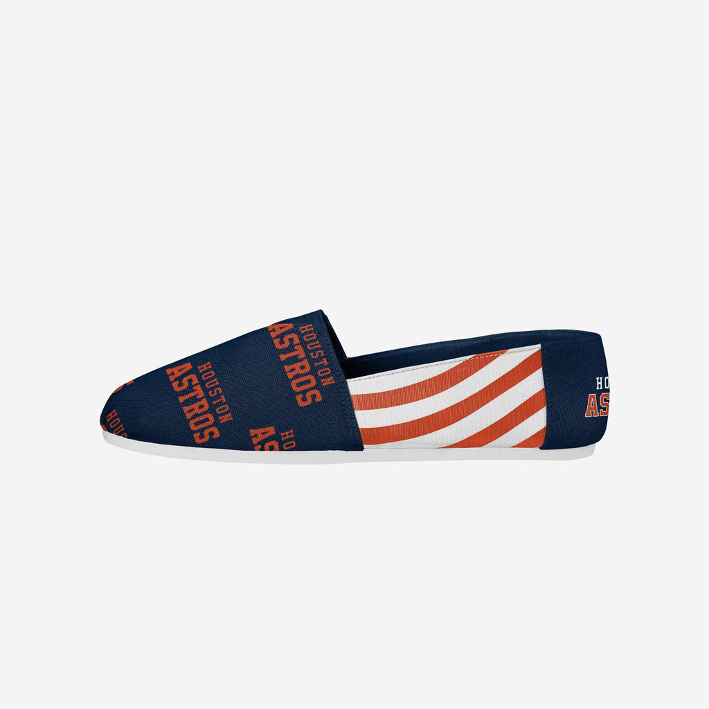 Houston Astros Womens Stripe Canvas Shoe FOCO S - FOCO.com