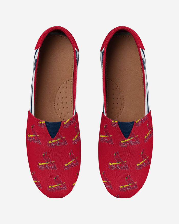 St Louis Cardinals Womens Stripe Canvas Shoe FOCO - FOCO.com