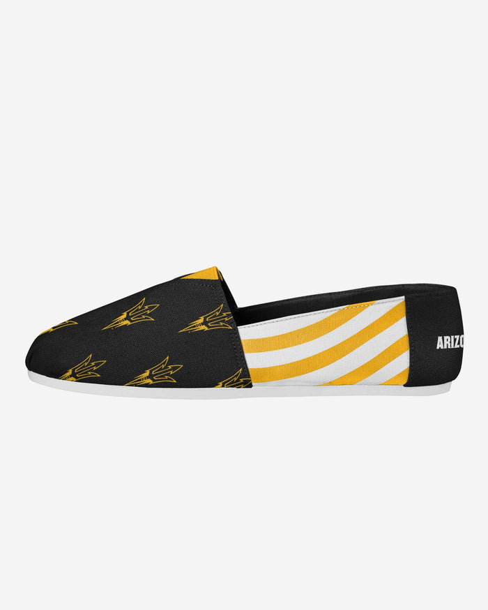 Arizona State Sun Devils Womens Stripe Canvas Shoe FOCO S - FOCO.com