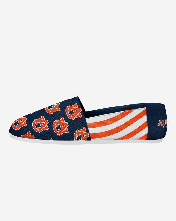 Auburn Tigers Womens Stripe Canvas Shoe FOCO S - FOCO.com