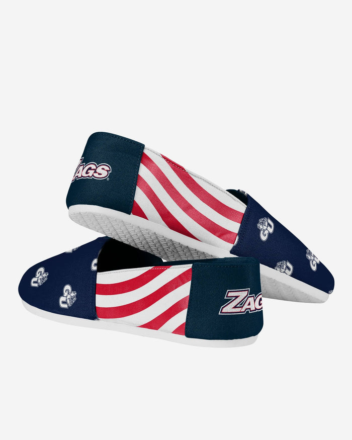 Gonzaga Bulldogs Womens Stripe Canvas Shoe FOCO - FOCO.com