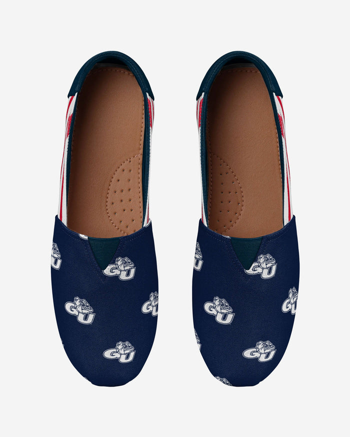 Gonzaga Bulldogs Womens Stripe Canvas Shoe FOCO - FOCO.com