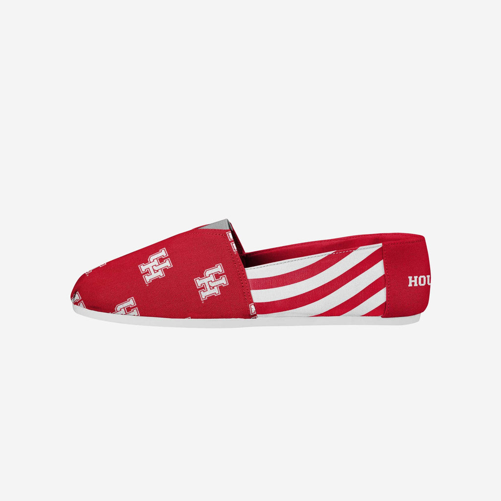 Houston Cougars Womens Stripe Canvas Shoe FOCO S - FOCO.com