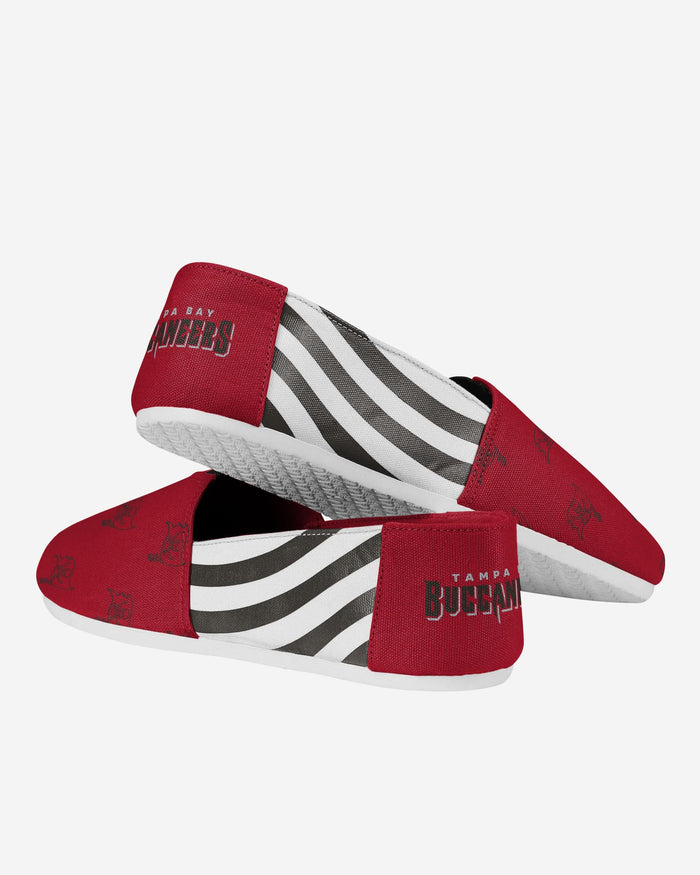 Tampa Bay Buccaneers Womens Stripe Canvas Shoe FOCO - FOCO.com