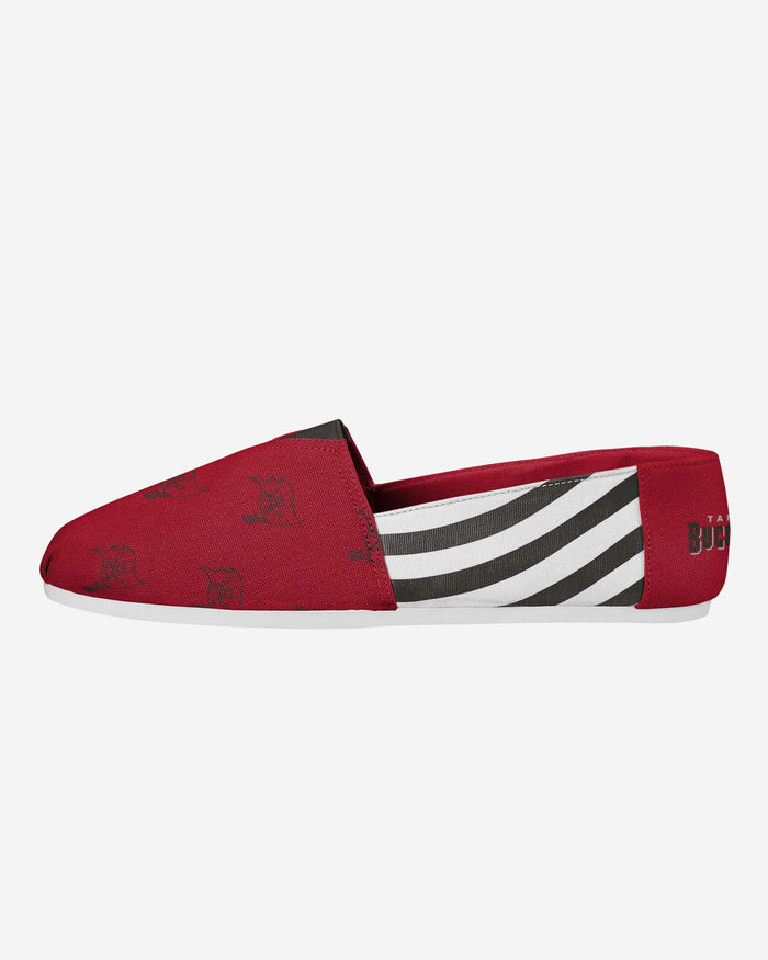 Tampa Bay Buccaneers Womens Stripe Canvas Shoe FOCO S - FOCO.com