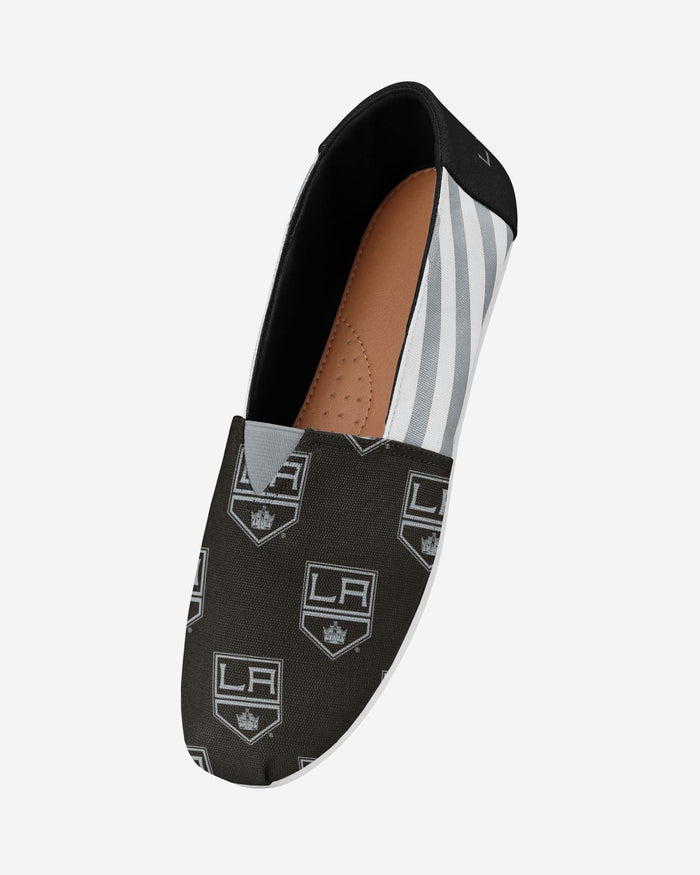 Los Angeles Kings Womens Stripe Canvas Shoe FOCO - FOCO.com