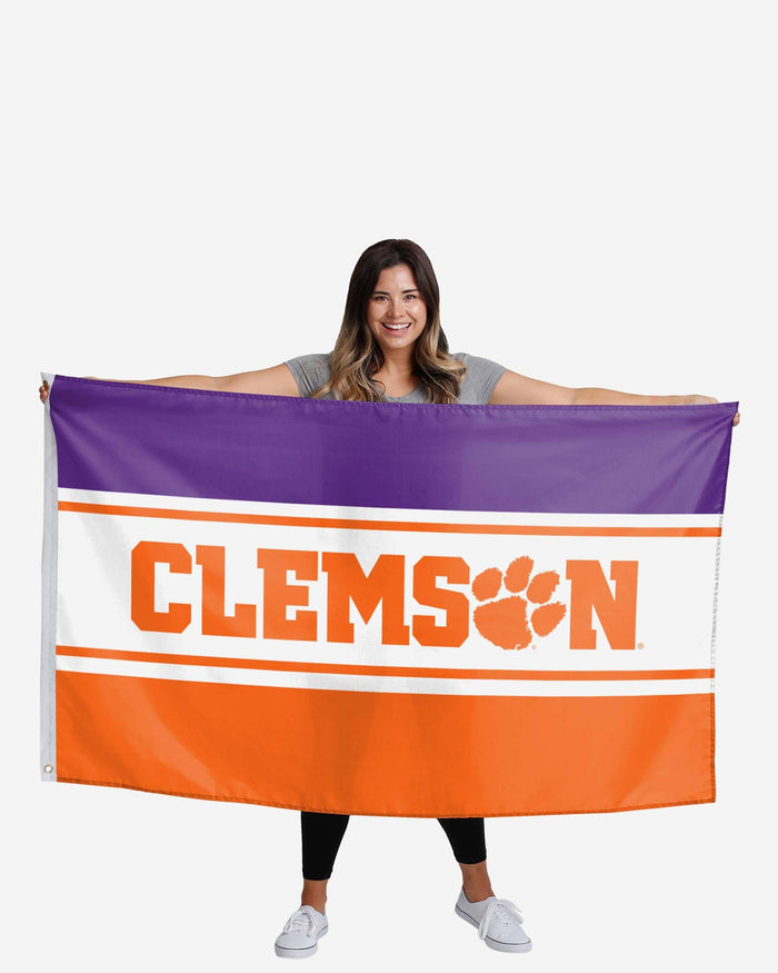 Clemson Tigers Horizontal Flag FOCO - FOCO.com