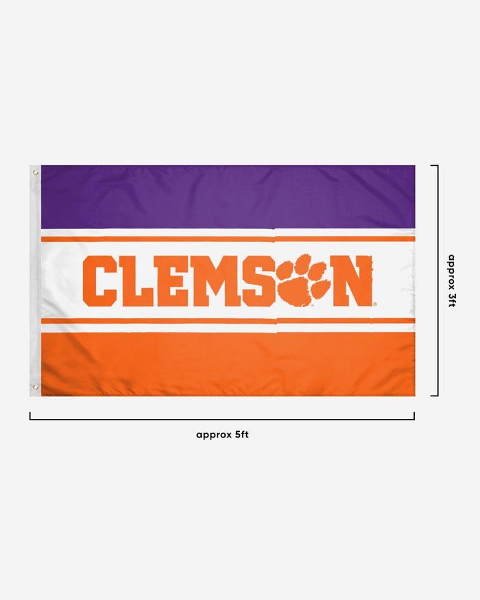 Clemson Tigers Horizontal Flag FOCO - FOCO.com