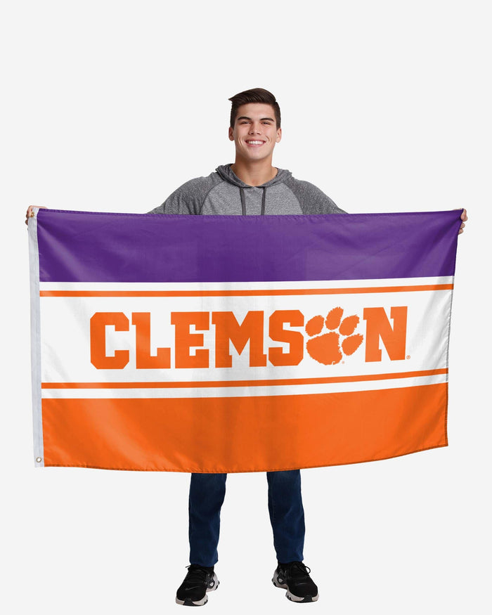 Clemson Tigers Horizontal Flag FOCO - FOCO.com