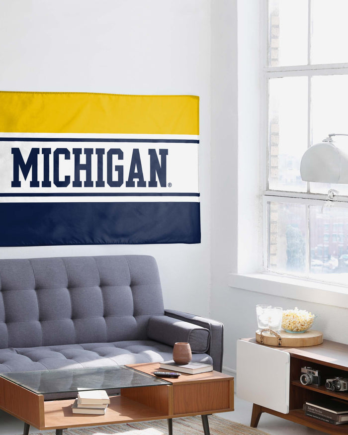 Michigan Wolverines Horizontal Flag FOCO - FOCO.com
