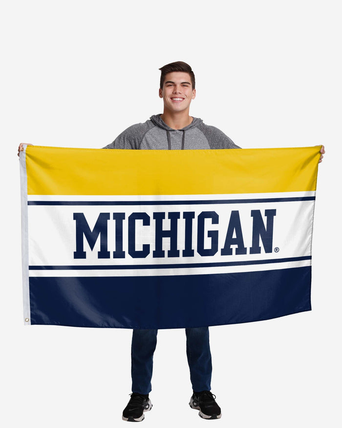 Michigan Wolverines Horizontal Flag FOCO - FOCO.com