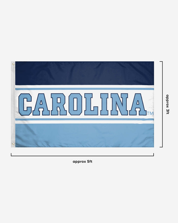 North Carolina Tar Heels Horizontal Flag FOCO - FOCO.com