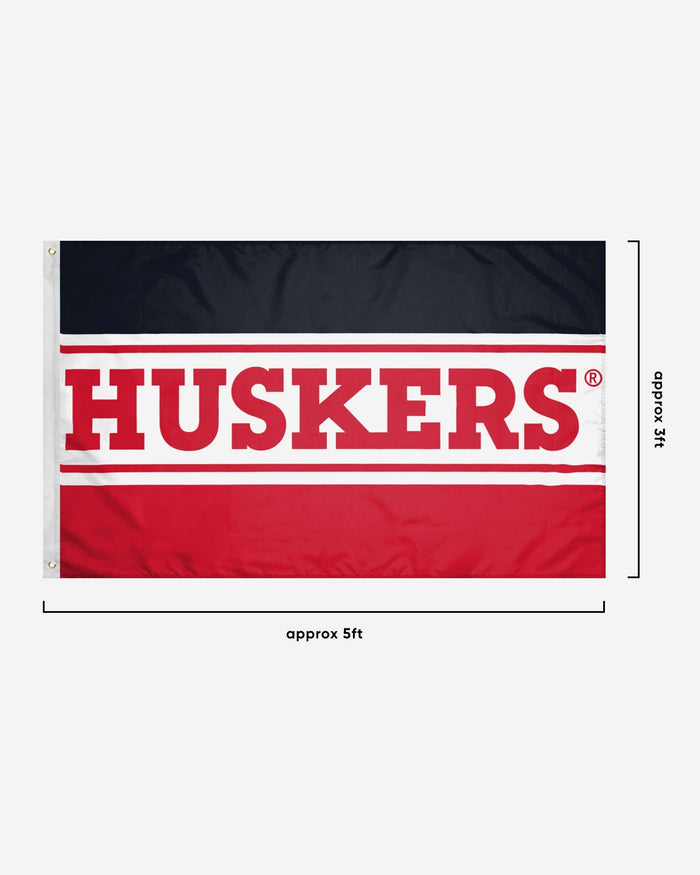 Nebraska Cornhuskers Horizontal Flag FOCO - FOCO.com