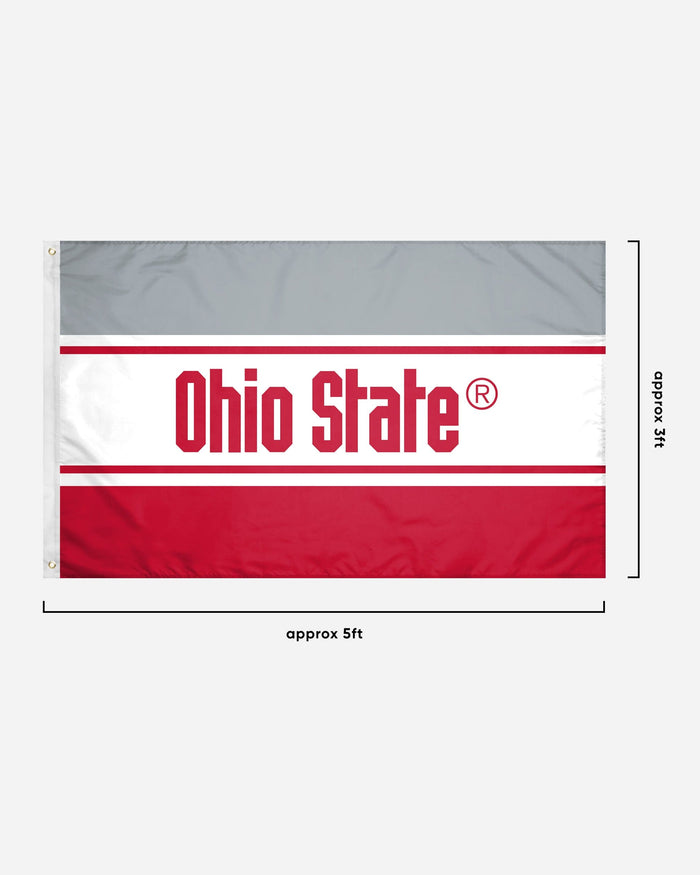 Ohio State Buckeyes Horizontal Flag FOCO - FOCO.com