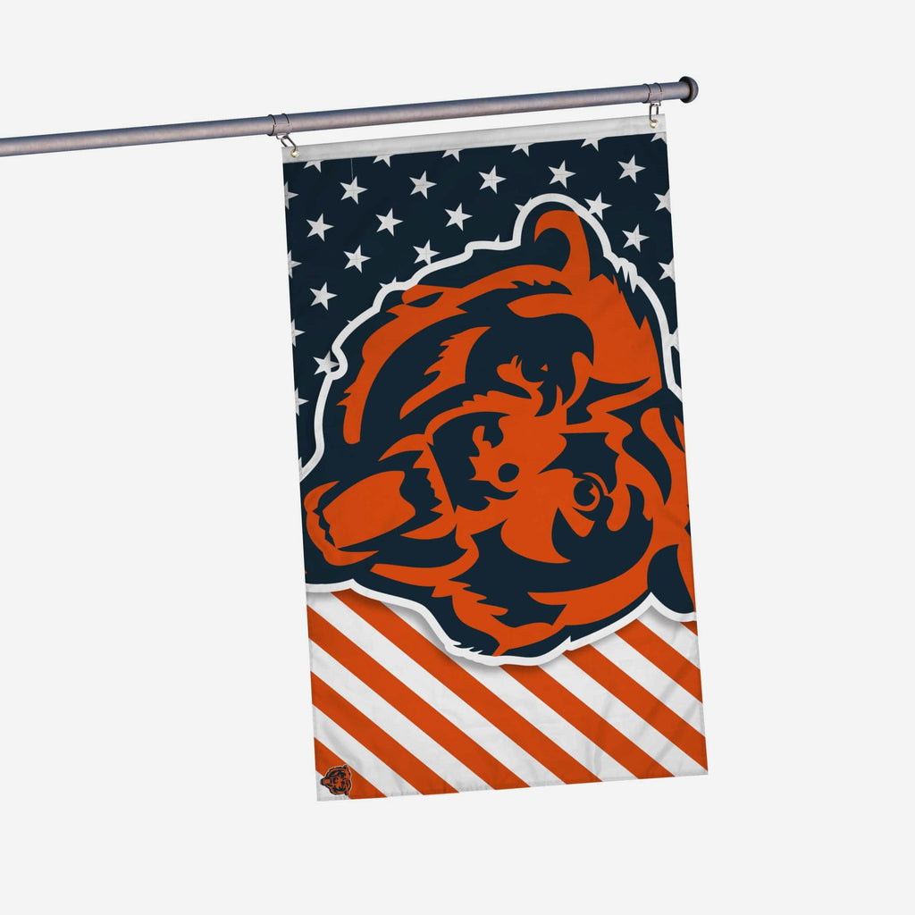 Chicago Bears Big Logo Americana Horizontal Flag FOCO - FOCO.com