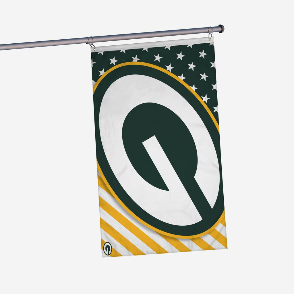 Green Bay Packers Big Logo Americana Horizontal Flag FOCO - FOCO.com