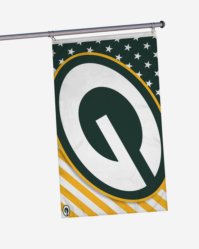 Green Bay Packers Big Logo Americana Horizontal Flag FOCO - FOCO.com