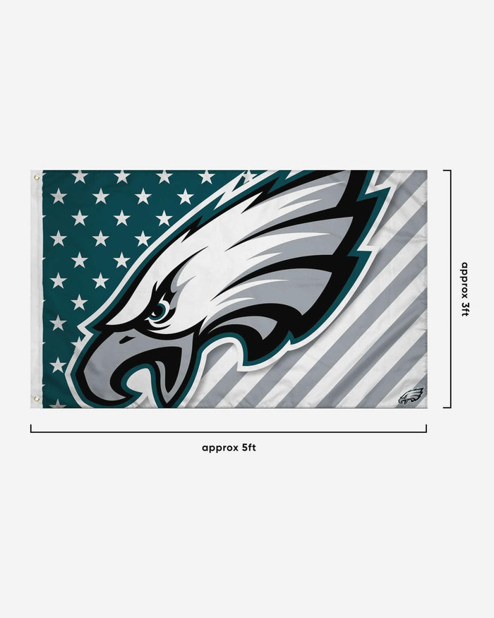 Philadelphia Eagles Big Logo Americana Horizontal Flag FOCO - FOCO.com