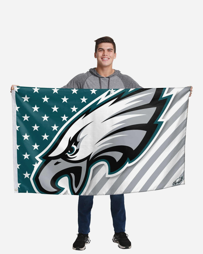 Philadelphia Eagles Big Logo Americana Horizontal Flag FOCO - FOCO.com