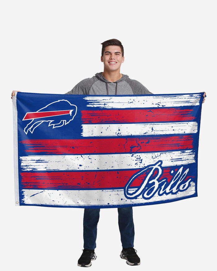 Buffalo Bills Brushstroke Americana Horizontal Flag FOCO - FOCO.com