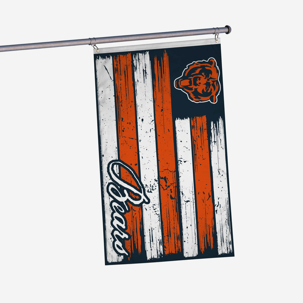 Chicago Bears Brushstroke Americana Horizontal Flag FOCO - FOCO.com