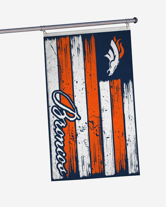 Denver Broncos Brushstroke Americana Horizontal Flag FOCO - FOCO.com