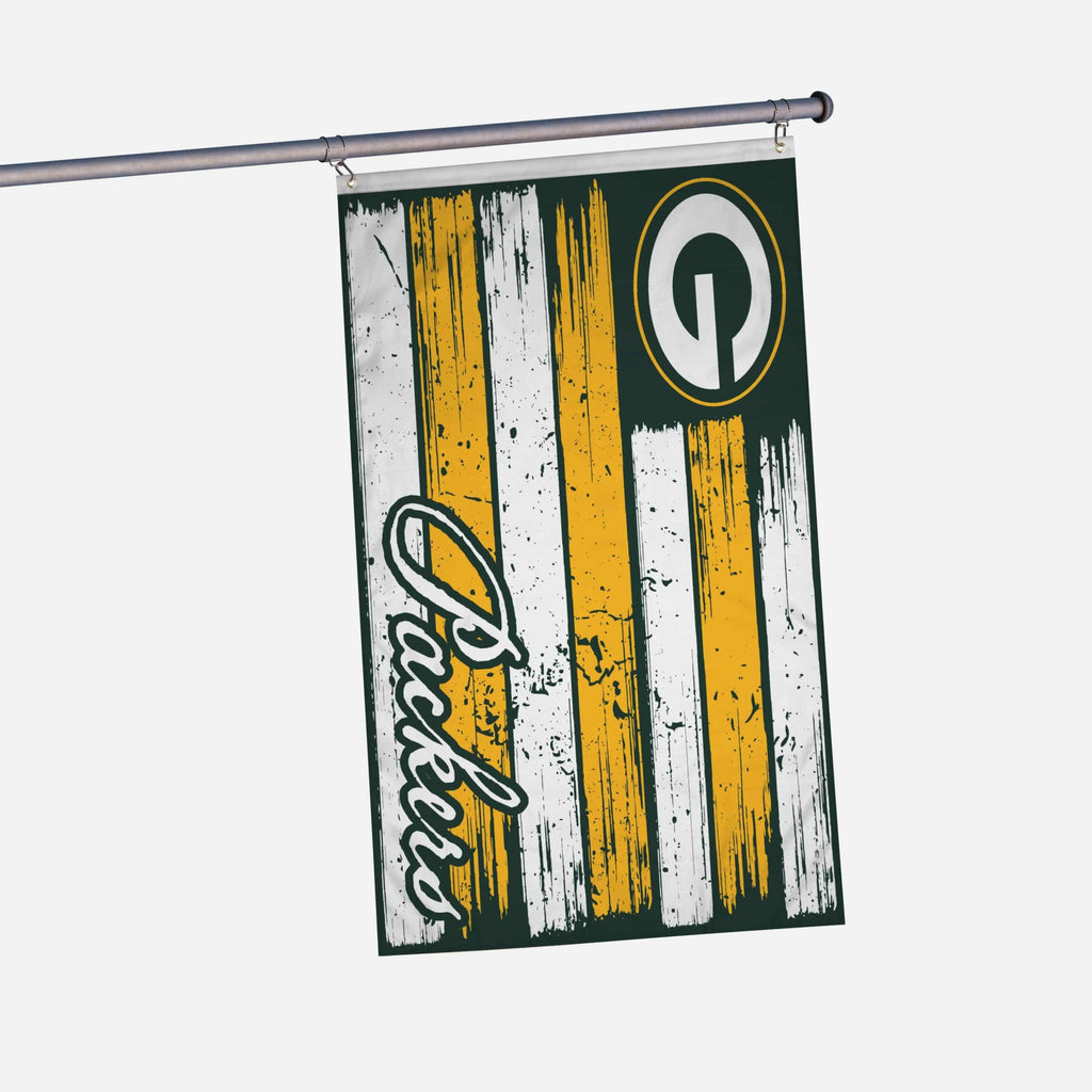 Green Bay Packers Brushstroke Americana Horizontal Flag FOCO - FOCO.com