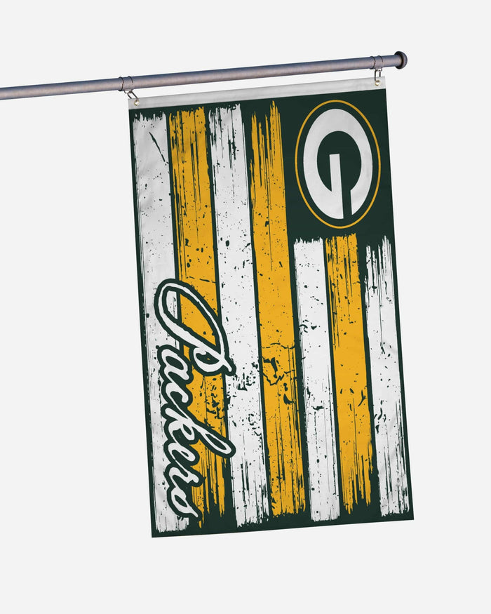 Green Bay Packers Brushstroke Americana Horizontal Flag FOCO - FOCO.com