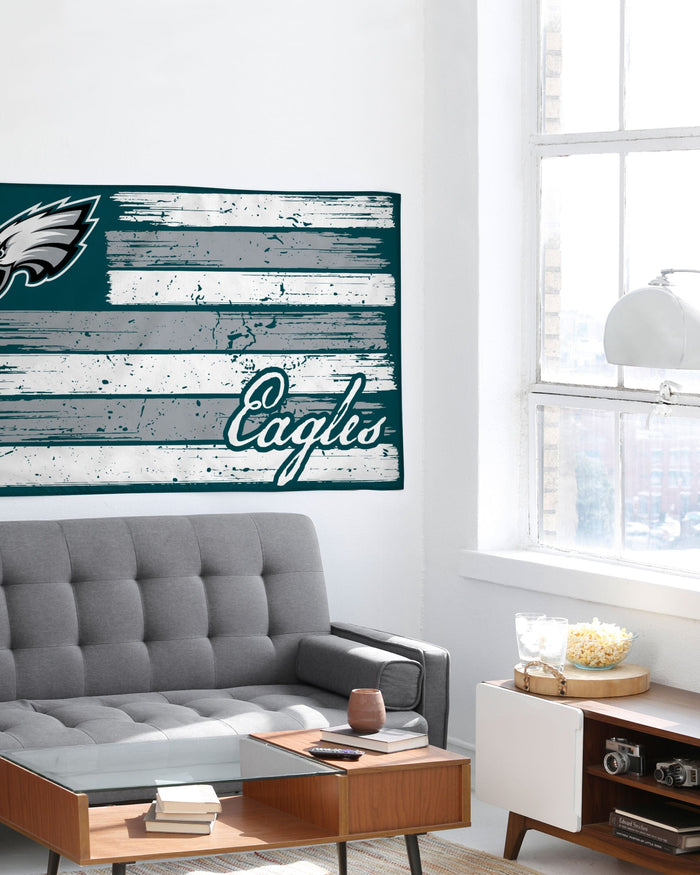 Philadelphia Eagles Brushstroke Americana Horizontal Flag FOCO - FOCO.com