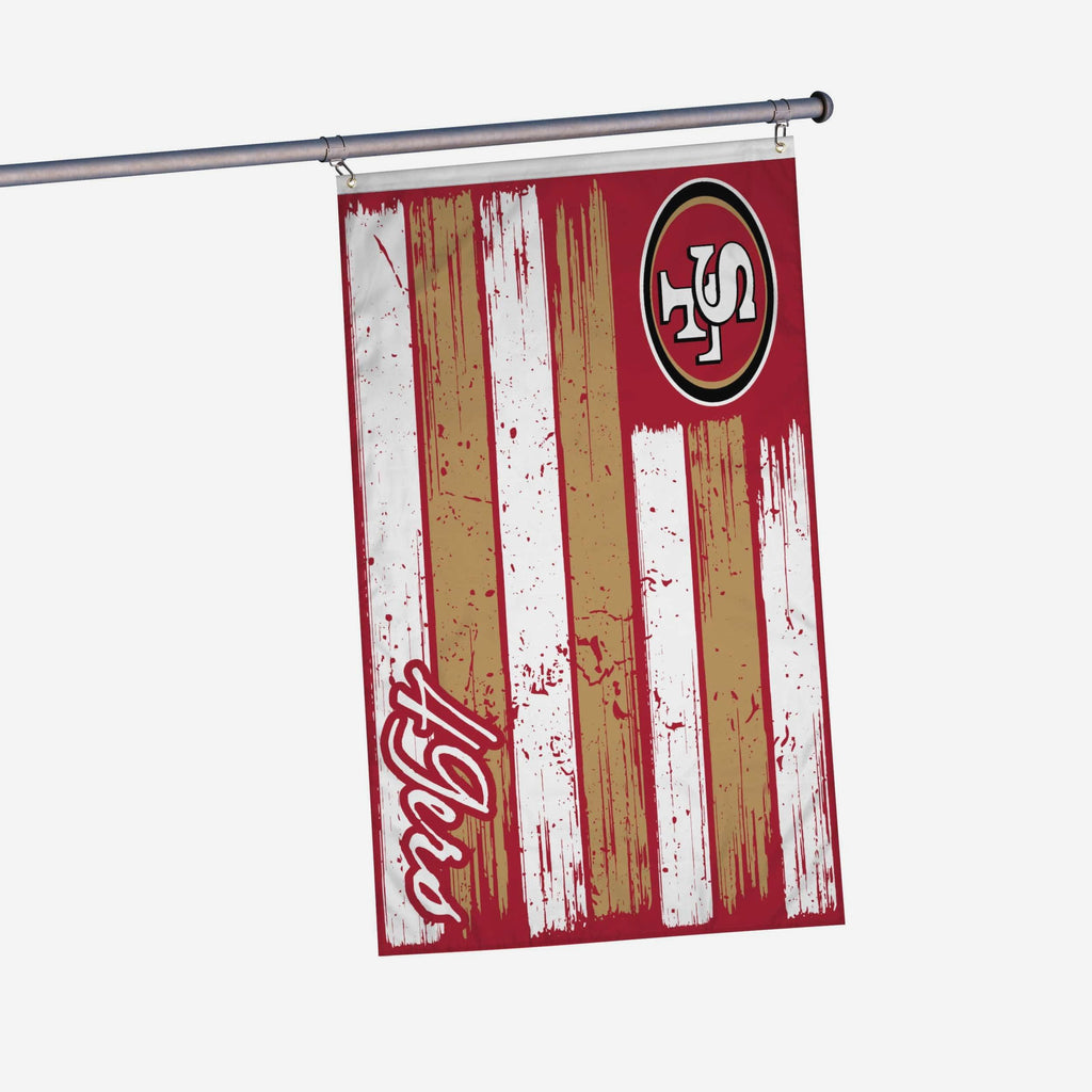 San Francisco 49ers Brushstroke Americana Horizontal Flag FOCO - FOCO.com