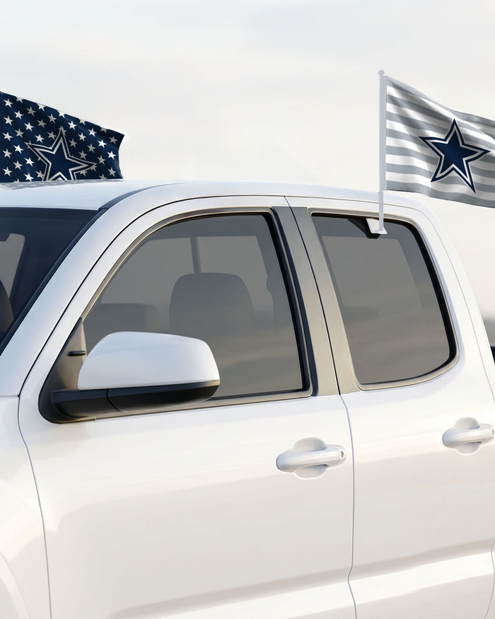 Dallas Cowboys 2 Pack Solid Americana Car Flag FOCO - FOCO.com