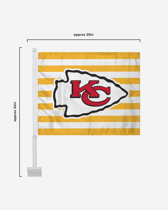 Kansas City Chiefs 2 Pack Solid Americana Car Flag FOCO - FOCO.com
