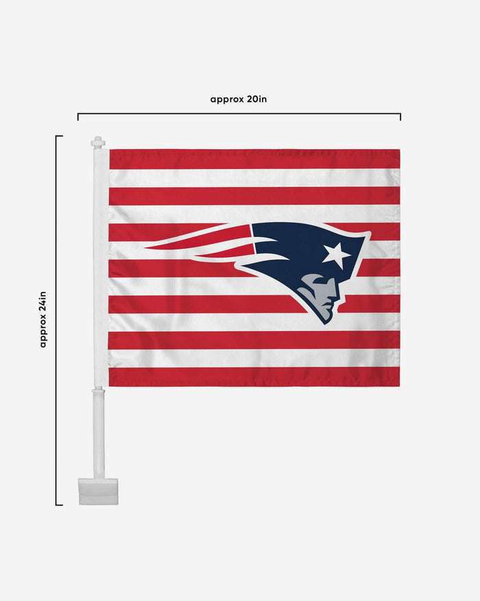 New England Patriots 2 Pack Solid Americana Car Flag FOCO - FOCO.com