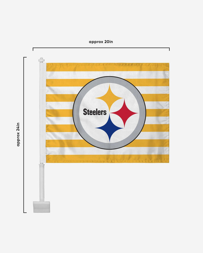 Pittsburgh Steelers 2 Pack Solid Americana Car Flag FOCO - FOCO.com