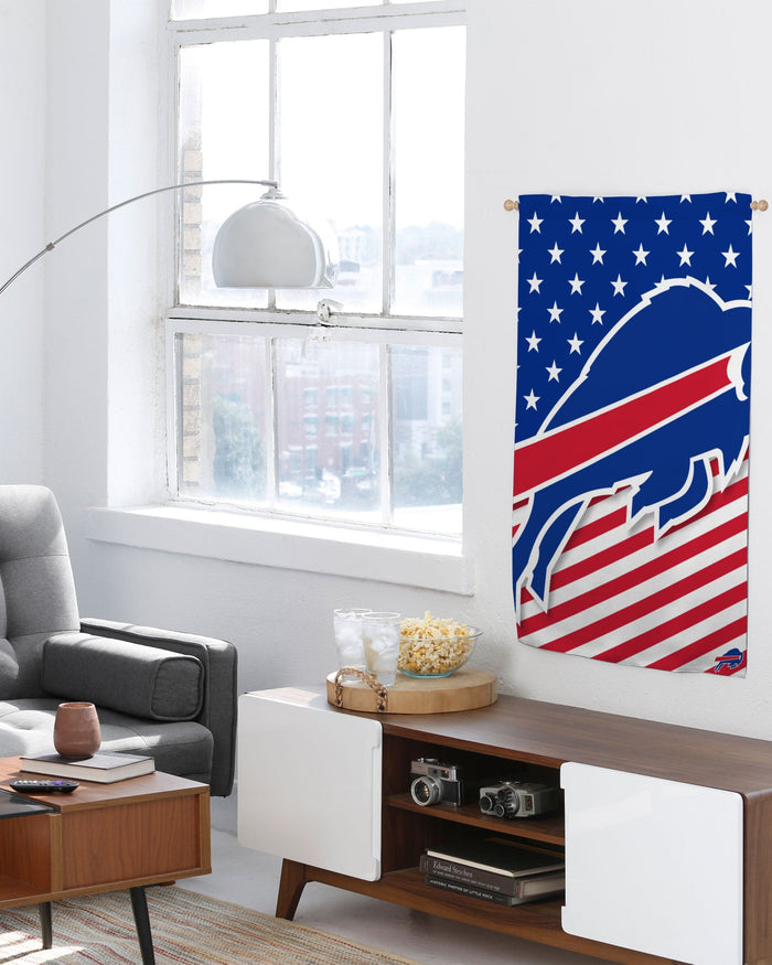 Buffalo Bills Big Logo Americana Vertical Flag FOCO - FOCO.com