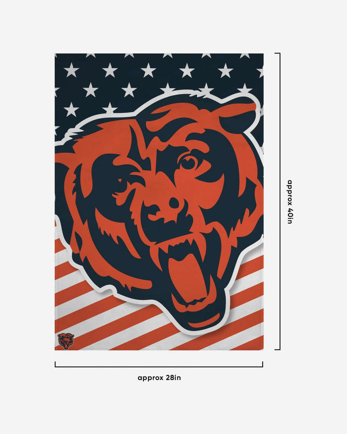 Chicago Bears Big Logo Americana Vertical Flag FOCO - FOCO.com