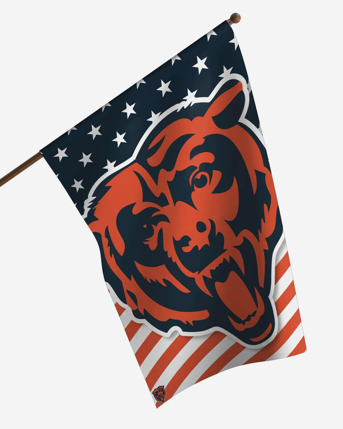 Chicago Bears Big Logo Americana Vertical Flag FOCO - FOCO.com
