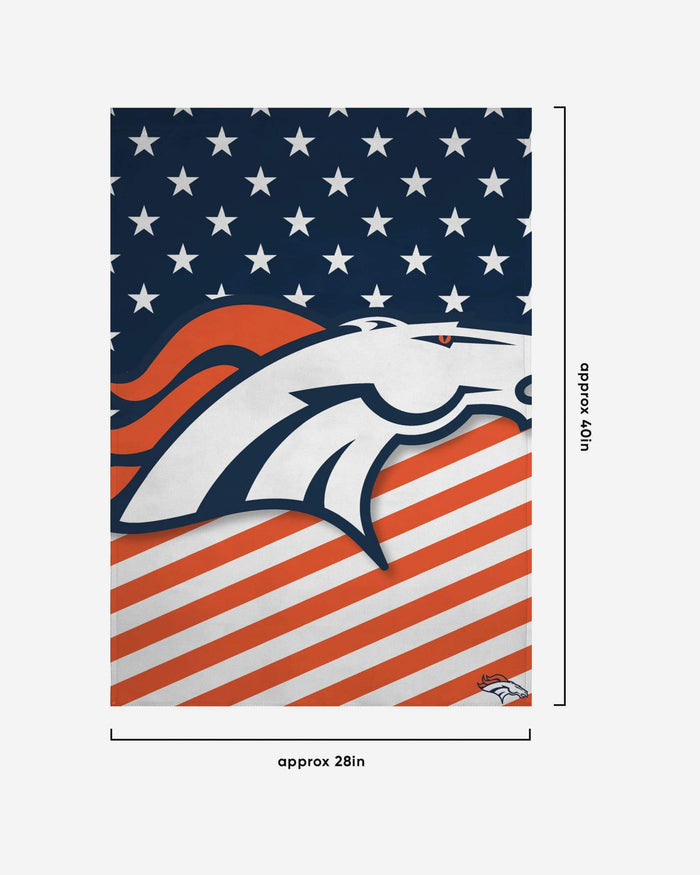 Denver Broncos Big Logo Americana Vertical Flag FOCO - FOCO.com