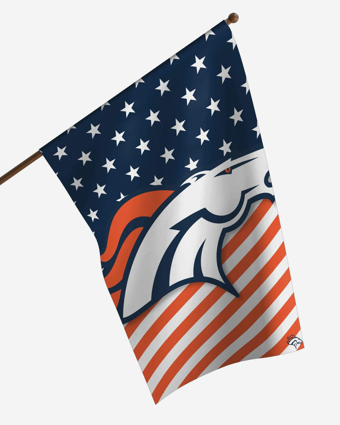 Denver Broncos Big Logo Americana Vertical Flag FOCO - FOCO.com