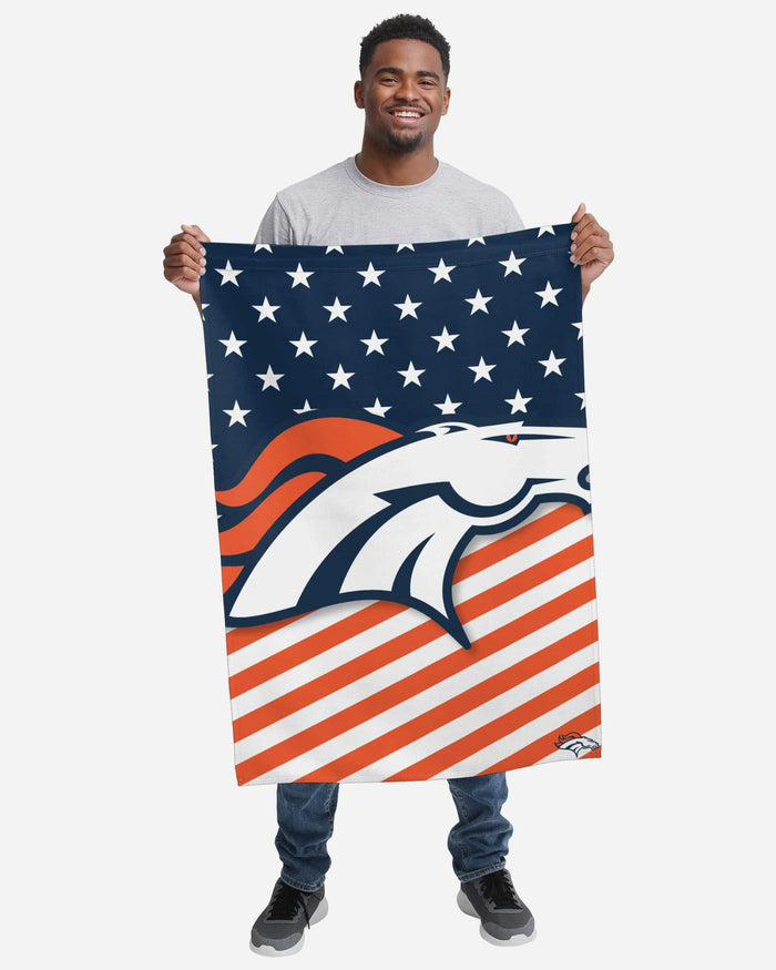Denver Broncos Big Logo Americana Vertical Flag FOCO - FOCO.com