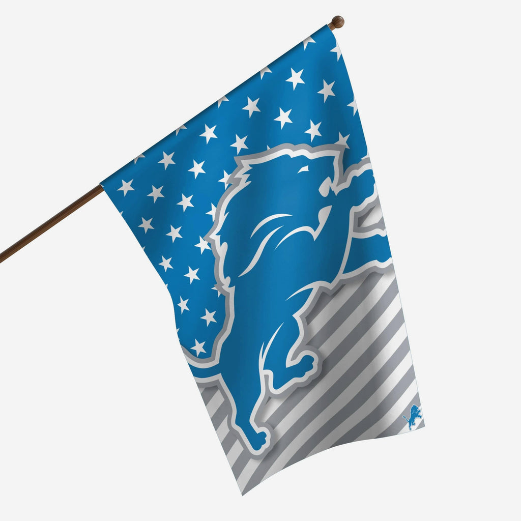 Detroit Lions Big Logo Americana Vertical Flag FOCO - FOCO.com
