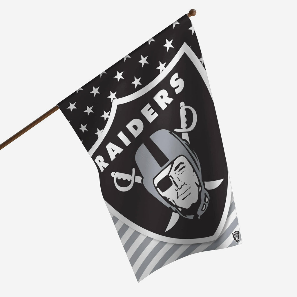 Las Vegas Raiders Big Logo Americana Vertical Flag FOCO - FOCO.com